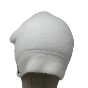 Unbranded Men's Knit Beanie Hat White Acrylic Vintage Made USA Turtle Logo